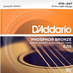 D'Addario EJ15 Phosphor Bronze Acoustic Guitar Strings, Extra Light, 10-47