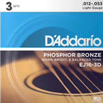 EJ163D D'Addario EJ16-3D Light, 3pk