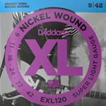 D'Addario EXL120 Nickel Wound Electric Guitar Strings, Super Light, 9-42