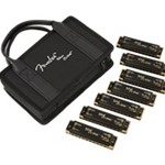 Fender 0990701049 Blues Deluxe Harmonica, Pack of 7, with Case