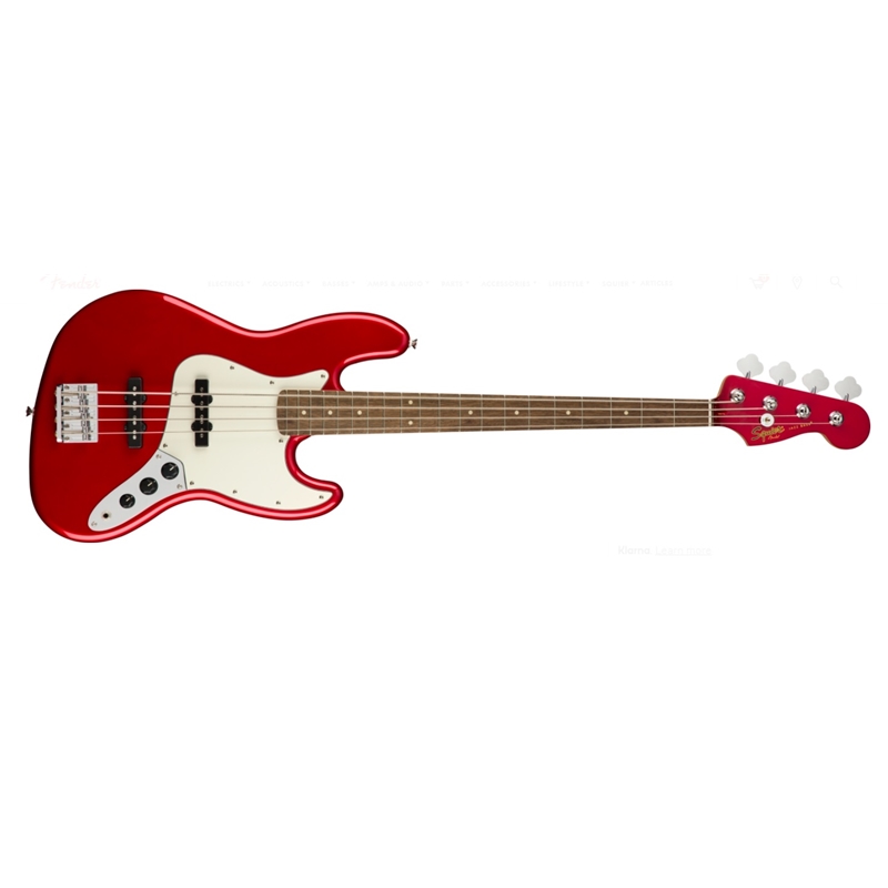 Squier 0370400525 Contemporary Jazz Bass, Laurel Fingerboard, Dark Metallic  Red