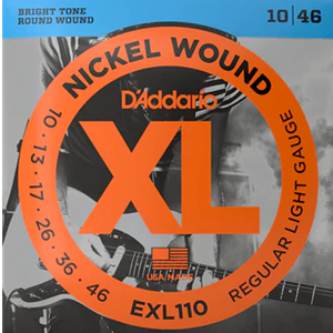 D'Addario EXL110 Nickel Wound Electric Guitar Strings, Regular Light, 10-46