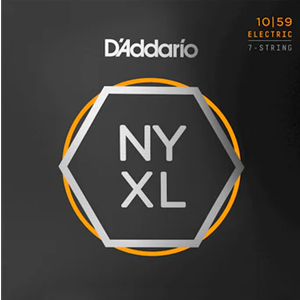 D'Addario NYXL1059 Nickel Wound 7-String Electric Guitar Strings, Regular Light, 10-59