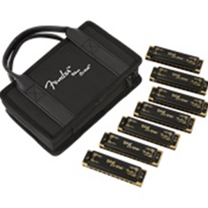 Fender 0990701049 Blues Deluxe Harmonica, Pack of 7, with Case